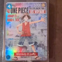 One Piece Monkey D. Luffy College Basketball Promo Card - Image 1