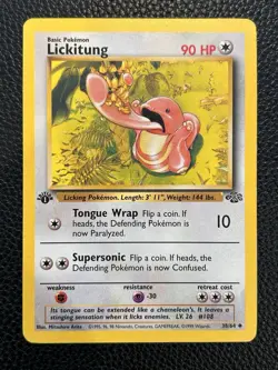 Pokemon TCG Lickitung Jungle Card 38/64 Regular Uncommon 1st Edition - Image 1