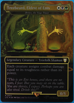 Treebeard, Eldest of Ents | Doran, the Siege Tower (Borderless) FOIL NM 502369 - Image 1