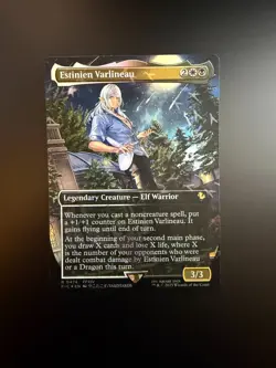 MTG Final Fantasy English Estinien Varlineau Borderless 0474 Chocobo Track Foil - Image 1