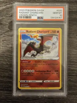 2023 Pokemon Crown Zenith Radiant Charizard #20 PSA 10 - Image 1