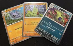 Pokemon Paldea Evolved Tyranitar 135/193 Cosmos Holo-NM! + Larvitar & Pupitar - Image 1