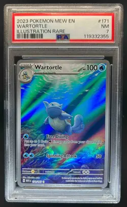 2023 Pokemon SV 151 Wartortle #171/165 PSA 7 - Image 1