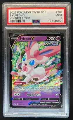 2019-2023 Pokemon SWSH Black Star Promos Sylveon V #SWSH202 PSA 9 - Image 1