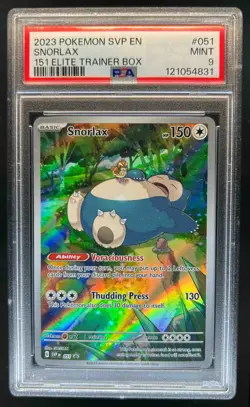 2023-25 Pokemon SV Black Star Promos SVP EN Snorlax #051 PSA 9 - Image 1