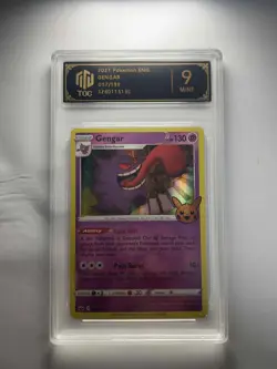 2021 Pokemon ENG Gengar 057/198 TOC 9 Mint Graded Card Helloween QI94 - Image 1