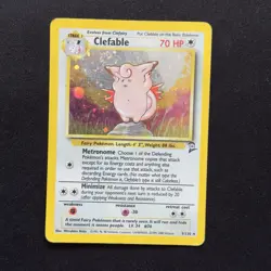 Clefable 5/130 Holo Rare SWIRL Base Set 2 WOTC 2000 Pokemon Vintage English - Image 1