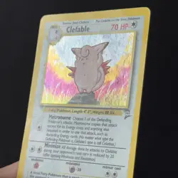 Clefable 5/130 Holo Rare SWIRL Base Set 2 WOTC 2000 Pokemon Vintage English - Image 5