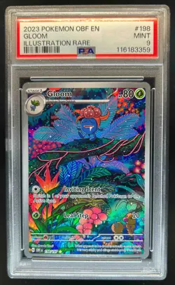 2023 Pokemon SV Obsidian Flames OBF EN Gloom #198/197 PSA 9 - Image 1
