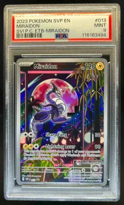 2023-25 Pokemon SV Black Star Promos SVP EN Miraidon #013 PSA 9 - Image 1