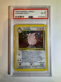 Clefable 01/64 Jungle Holo Rare (1999) Pokemon TCG PSA Grade 6 - Image 1