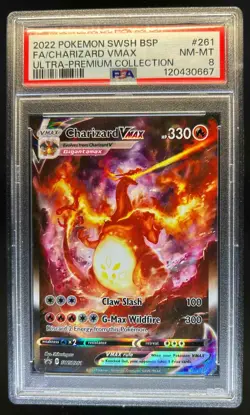 2019-2023 Pokemon SWSH Black Star Promos Charizard VMAX #SWSH261 PSA 8 - Image 1