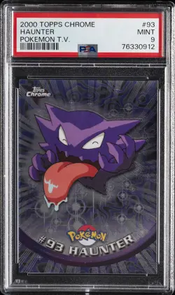 2000 TOPPS CHROME POKEMON T.V. #93 HAUNTER PSA 9 - Image 1