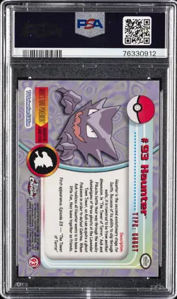 2000 TOPPS CHROME POKEMON T.V. #93 HAUNTER PSA 9 - Image 2