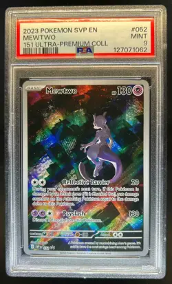 2023-25 Pokemon SV Black Star Promos SVP EN Mewtwo #052 PSA 9 - Image 1