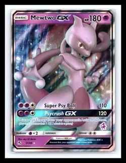 💥 Pokemon 2019 TCG Mewtwo GX Holo Ultra Rare Hidden Fates 31/68 - Image 1
