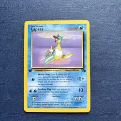 Pokemon Fossil Rare Lapras 25/62 1st Edition Non-Holo NEAR MINT Vintage - Image 1