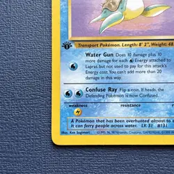 Pokemon Fossil Rare Lapras 25/62 1st Edition Non-Holo NEAR MINT Vintage - Image 5