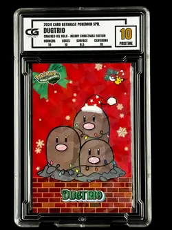 2024 Pokemon CG 10 Pristine DUGTRIO Christmas Data TCG XMAS Holiday CGC PSA - Image 1