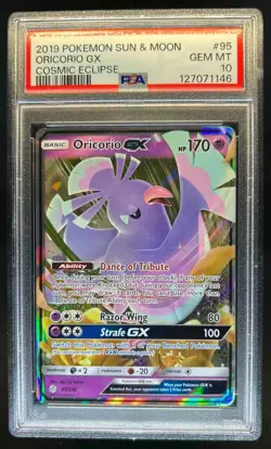 2019 Pokemon Sun & Moon Cosmic Eclipse Oricorio Holo #95/236 PSA 10 - Image 1