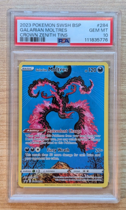 Pokemon - Galarian Moltres SWSH284 | PSA 10 | Black Star Promo | Crown Zenith - Image 1