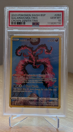 Pokemon - Galarian Moltres SWSH284 | PSA 10 | Black Star Promo | Crown Zenith - Image 3