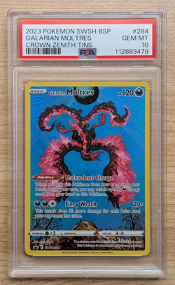 Pokemon - Galarian Moltres SWSH284 | PSA 10 | Black Star Promo | Crown Zenith - Image 1