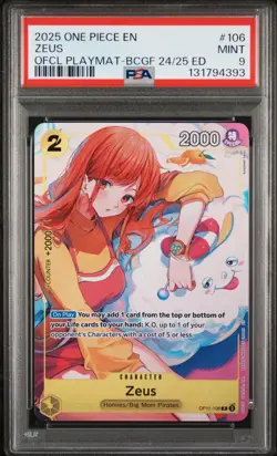 2025 ONE PIECE PROMOS GAMES FEST 24-25 EDITION #106 ZEUS PSA 9 - Image 1