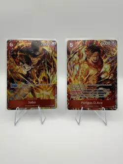 Sabo & Portgas D. Ace Illustration Box Vol 5 Promos OP05-007 & ST15-005 NM - Image 1
