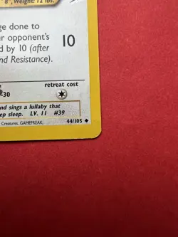 Jigglypuff 44/105 Neo Destiny (2002) Uncommon Pokemon TCG Card - Image 3