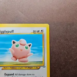 Jigglypuff 44/105 Pokemon Neo Destiny Card - LP - Image 3