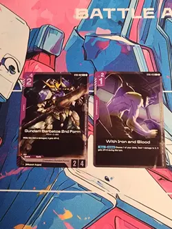 Gundam Card Game *Gundam Barbatos 2nd Form & With Iron And Blood* Sealed Promo - Image 4