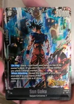 Dragon Ball Legends SR Rare Son Goku FS09-07 Foil Fusion World CCG Card DBZ DBS - Image 2