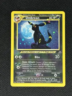 Pokemon TCG Umbreon 13/75 Neo Discovery Holo Rare Card - Image 1