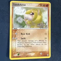 Sandshrew Reverse Holo 74/109 Team Rocket Returns Pokemon Card 2004 Stamped - Image 1
