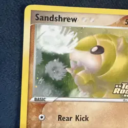 Sandshrew Reverse Holo 74/109 Team Rocket Returns Pokemon Card 2004 Stamped - Image 2