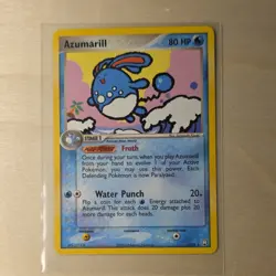 Pokemon Azumarill EX Team Rocket Returns Holo Rare 1/109 80 HP 2004 English Card - Image 1
