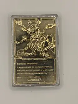 1999 Pokemon "Mewtwo" 23 Karat Gold Plated Special Edition Trading Card Collect - Image 2