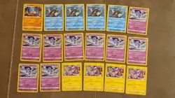 Pokemon TCG 18 Card Cosmos Holo Promo Card Lot w/ SWIRLS shipped in mini binder - Image 1
