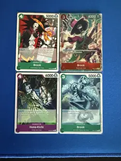 Brook One Piece TCG 4-card lot ST21 Super Rare Alt Art Parallel+more - ships PWE - Image 1