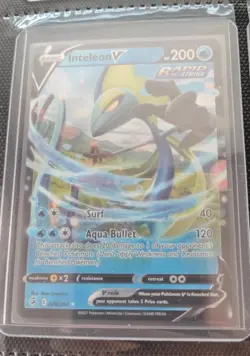 Pokemon Lot - Top Loader Binder - 5 Pokemon Cards & Has A Few Free Top Loader's - Image 4