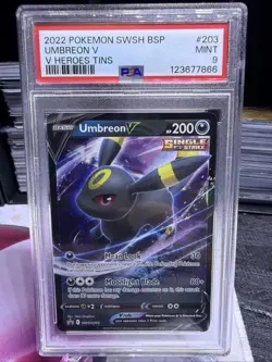 Umbreon v SWSH203 Holo Promo Card Sword & Shield PSA 9 - Image 1
