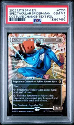 PSA 10 GM Magic the Gathering Spectacular Spider-Man Textured Foil 0236 Marvel - Image 1