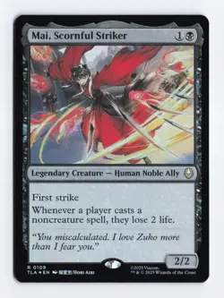 Mai, Scornful Striker 109 FOIL Rare MTG Avatar The Last Airbender TLA PACK FRESH - Image 1