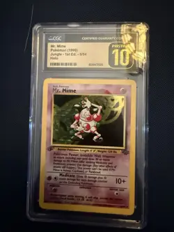 1999 Pokemon 1st Edition Mr. Mime #6 Jungle Holo Rare CGC 10 PRISTINE POP 5 - Image 1