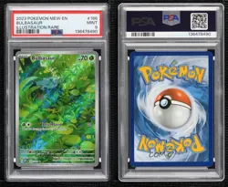 Bulbasaur Illustration Rare Pokemon Scarlet & Violet 151 MEW PSA 9 MINT - Image 3