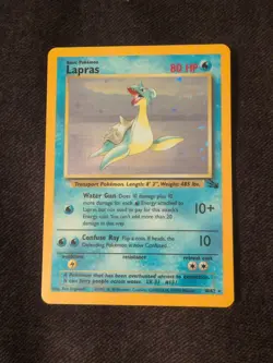 ✨ Lapras - Fossil Set - 10/62 - Holo Rare - Vintage WOTC Pokemon Card (1999) ✨ - Image 1