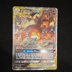 Pokemon Reshiram & Charizard GX SM201 Full Art Promo Holo 270 HP TAG TEAM Dragon - Image 1