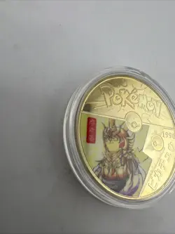 Pokemon GO Challenge Coin Pikachu 1996 Japan Limited Ed. 24kt Gold Plated READ!! - Image 2