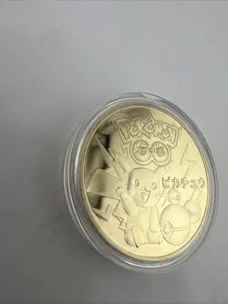 Pokemon GO Challenge Coin Pikachu 1996 Japan Limited Ed. 24kt Gold Plated READ!! - Image 5